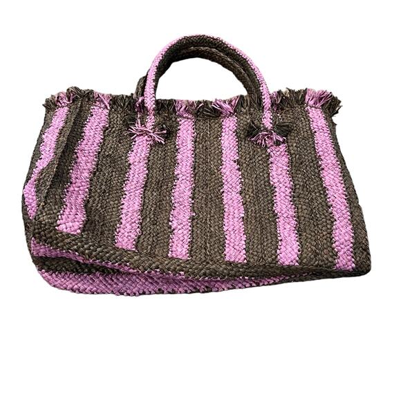 San Arcidet Paris Raffia Tote Bag - Picture 3 of 10